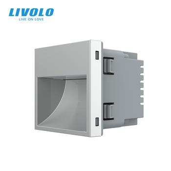 Механизм светильник для лестниц подсветка пола Livolo серый (VL-FCL1-2IP)