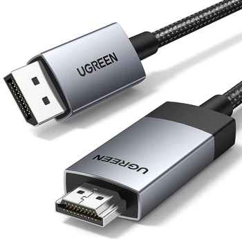 Кабель UGREEN DP119 DisplayPort 1.2 to HDMI 2.0 4K@60Hz 2m Black (15774)