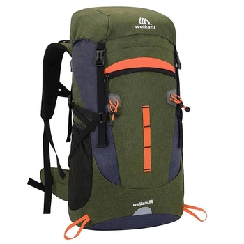 Рюкзак Weikani 50 л туристичний, похідний, трекінговий Dark Green (темно зелений)