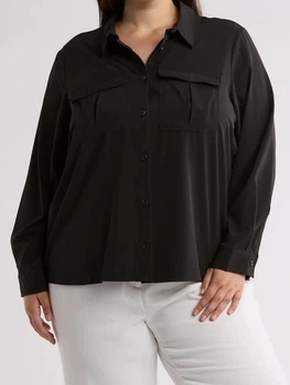 Рубашка женская Calvin Klein 414704325 1X Черная (1159823827)