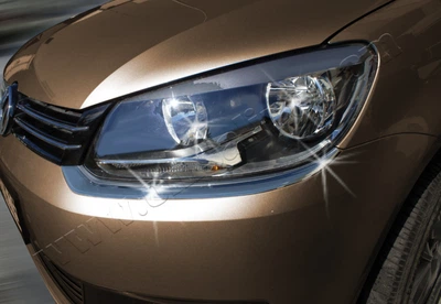 Volkswagen Caddy/Touran (2010-) Накладки под передние фары (реснички) 2шт