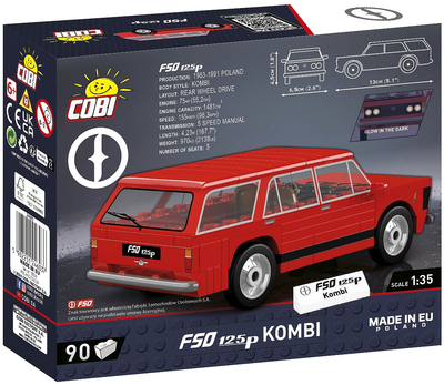 Samochod Cobi Cars Youngtimer Fso Kombi 90 klocków 1:35 (5902251246037)