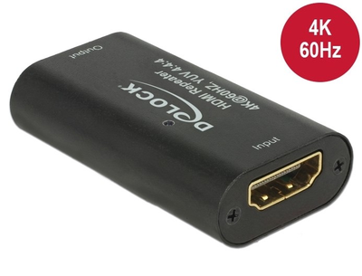 Подовжувач HDMI Delock HDMI 4K 60 Hz UHD 30 m Black (4043619114627)