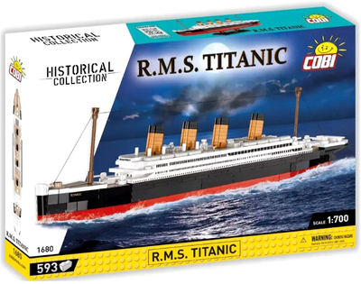 Klocki Cobi Hc R.M.S. Titanic Biało-czarny 593 elementy (5902251016807)