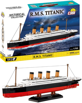 Klocki Cobi Hc R.M.S. Titanic Biało-czarny 593 elementy (5902251016807)