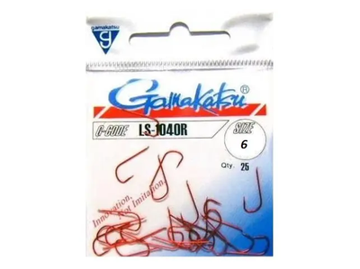 Крючок GAMAKATSU LS-1040R (RED). №06 25шт,35205