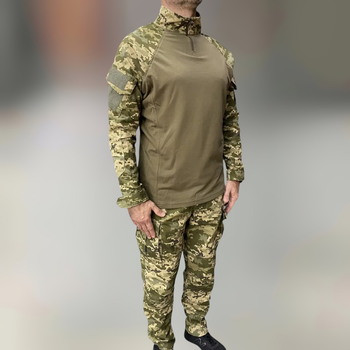 Військова форма (убакс та штани) COMBAT, розмір 3XL, бавовна, український піксель, Wolftrap, форма ЗСУ (airsoft-takim)
