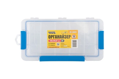 Органайзер герметичный MASTERTOOL 9" 230х120х37 мм 15 секций 79-3009