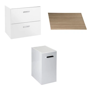 Тумба с умывальником ROCA VICTORIA BASIC A85657580D, белый