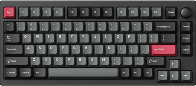 Клавиатура беспроводная Keychron Lemokey P1 Pro Super Red Hot-Swap RGB Wireless/Bluetooth/USB Carbon Black (P1P-M1-UA)