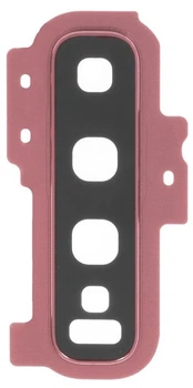 Стекло камеры Samsung G975 Galaxy S10+ с рамкой розового цвета Flamingo Pink High Copy