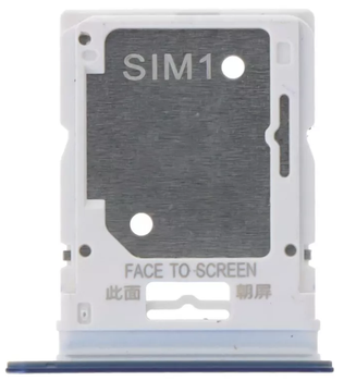 Держатель Sim-карты и карты памяти Xiaomi Redmi Note 11 Pro 5G синий Atlantic Blue на две Sim-карты High Copy