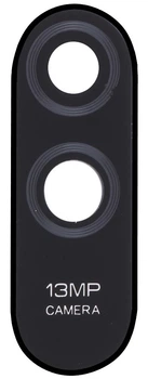 Стекло камеры Xiaomi Redmi 9A с рамкой черного цвета High Copy