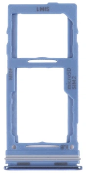 Держатель Sim-карты и карты памяти Samsung M526B Galaxy M52 5G голубой Icy Blue на две Sim-карты High Copy