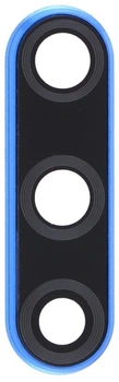 Стекло камеры Honor 20 Lite /10i /20i с рамкой голубого цвета High Copy