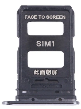 Держатель Sim-карты Xiaomi 14 черный на две Sim карты High Copy