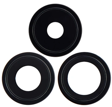 Стекло камеры iPhone 14 Pro /14 Pro Max черное Space Black + кольцо комплект 3 High Copy