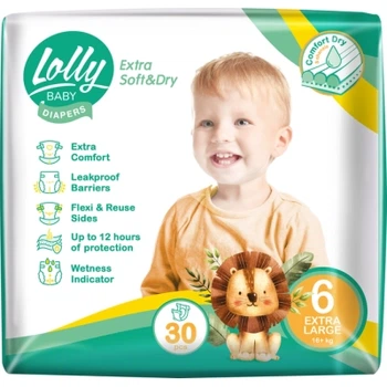 Подгузники Lolly Soft Extra Large 6 16+ кг 30 шт (4820174981280)