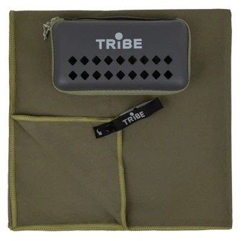 Туристическое полотенце Tribe з мікрофібри в чохлі Pocket Towel 75х150 XL Army-green (T-LC-0001-XL-army-green)