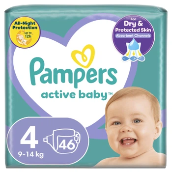 Подгузники Pampers Active Baby Maxi Размер 4 (9-14 кг) 46 шт (8001090949097)