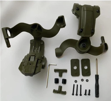 Тактическое крепление чебурашки ARM Next S40 Foliage green для наушников на шлем