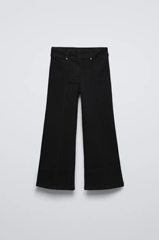 Подростковые джинсы-клеш для девочки Zara 9632/711 164 см Черный