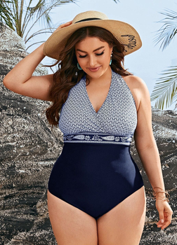 Жіночий купальник FS Sylvia Plus Size 2XL (52-54) Синій (1366)