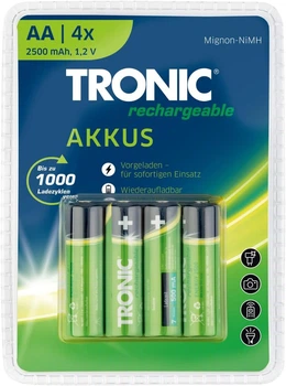 Акумуляторні батареї TRONIC Ni-MH HR6 АА 4шт 2500 mAh (PS-202501)