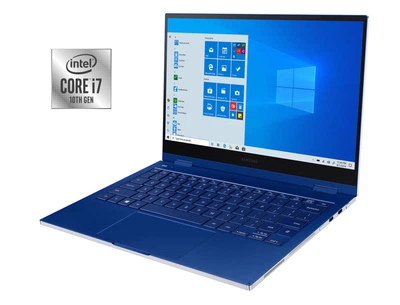 Ультрабук-трансформер Б-класс Samsung Galaxy Book Flex NP950QCG Blue / 15.6" (1920x1080) IPS / Intel Core i7-1065G7 (4 (8) ядра по 1.3 - 3.9 GHz) / 12 GB DDR4 / 512 GB SSD / Intel Iris Plus Graphics / WebCam б/у