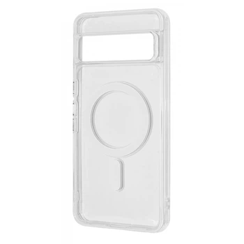 Прозорий Ударостійкий чохол WAVE Clear Case (PC+TPU) with Magnetic Ring Google Pixel 8 Pro