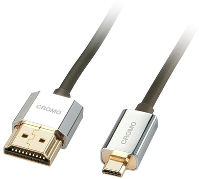 Кабель Lindy Cromo Slim High Speed HDMI to micro HDMI 50 см Black (4002888416801)