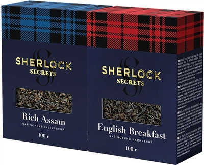Набор черного чая Sherlock Secrets Rich Assam 100 г + English Breakfast 100 г (2300000012286)