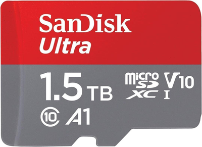 Карта памяти SanDisk 1,5 TB microSDXC UHS-I U1 V30 A1 Ultra (SDSQUAC-1T50-GN6MA)