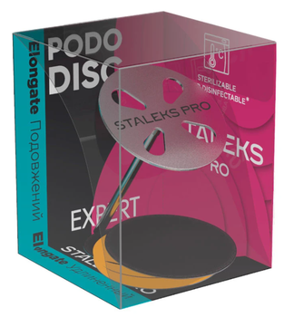 Wydłużony dysk do pedicure Staleks Pro Pododisc L Expert + Zestaw wymiennych pilników 5 szt (4820121599827)