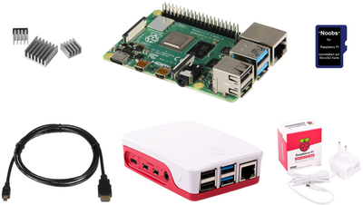 Minikomputer Raspberry Pi 4 8GB Starter Kit (HE-Pi4Set8GB)