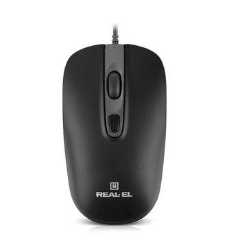 Мышь REAL-EL RM-222 Black (EL123200040)