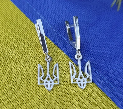 Сережки тризуб Maxi Silver 9146