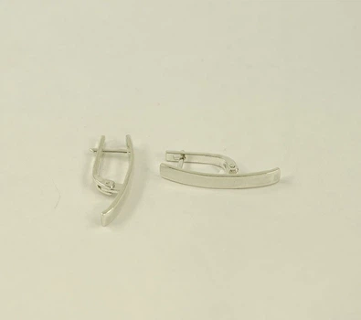Сережки минимализм без камней Maxi Silver 8779