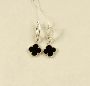 Серьги клевер Ван Клиф Maxi Silver 9277