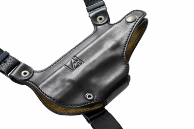 Підплечна шкіряна кобура з підсумком для магазину A-LINE для Glock (1КП2+2М)