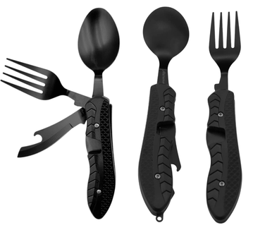 Мультитул JB Tacticals Tourist Essentials 4 в 1 Туристический Комплект Черный