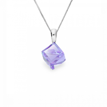 Срібний кулон Spark зі Swarovski Cube Small WJ48416V