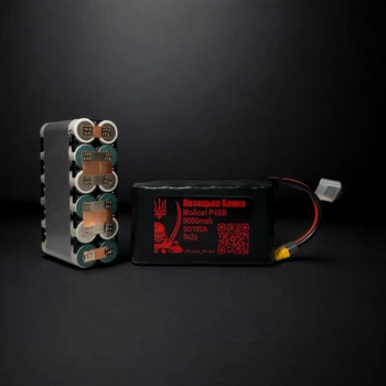 Аккумулятор для FPV (ФПВ) дрона 6s2p Li-Ion Molicel P45B, 9000mAh