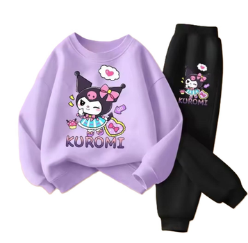Детский спортивный костюм Kuromi Для девочек Сереневый-Черный (000074) 116-122