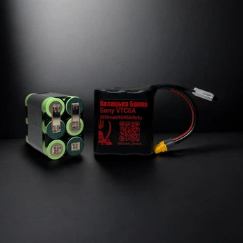 Аккумулятор для FPV (ФПВ) дрона 6s1p Li-Ion Sony Murata VTC6A, 3950mAh