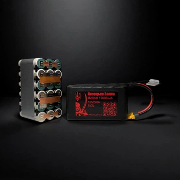 Аккумулятор для FPV (ФПВ) дрона 6s3p Li-Ion Molicel, 12600mAh