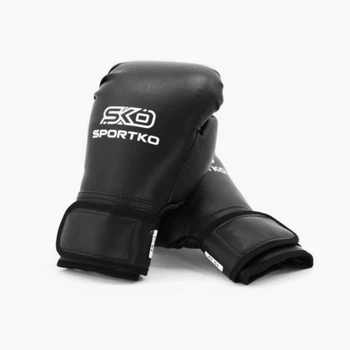 Боксерські рукавички Sportko 10 унцій (полегшені) Чорний PD2-10-BLACK