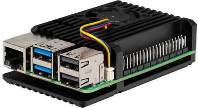 Корпус Joy-IT для Raspberry Pi 5 Black (RB-AlucaseP5-07FAN)