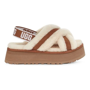 Женские угги Disco Cross Slides Chestnut 40 Коричневые (1121550)