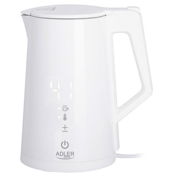Чайник з регулятором температури Adler 1.7 л White